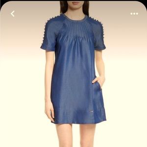 Ted Baker Chambray Mini Sheath Dress